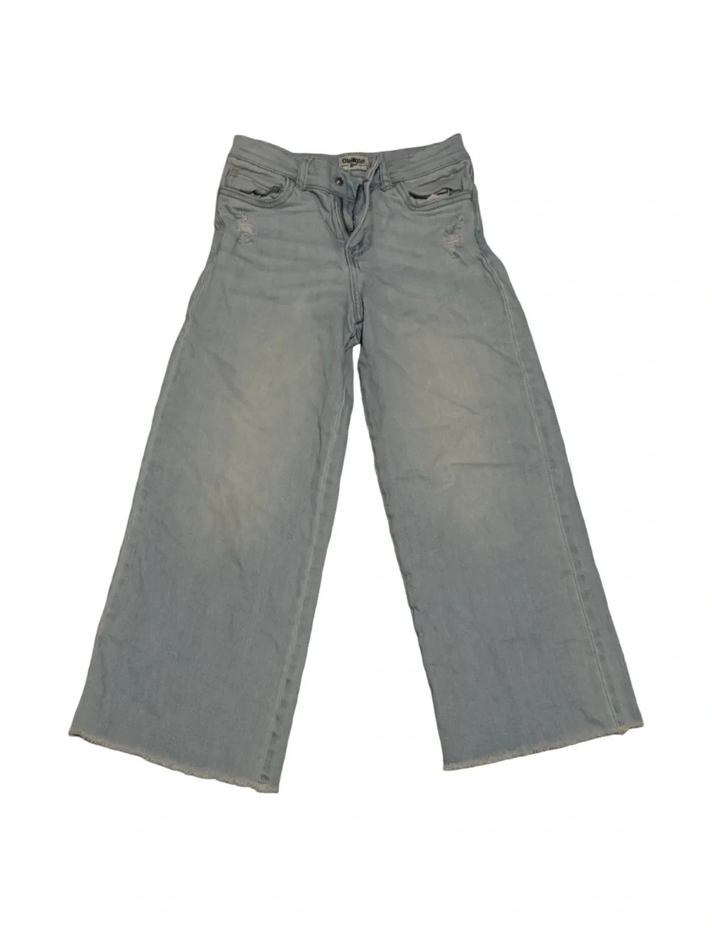 OshKosh B’gosh Light Wash Wide Leg Cropped Jeans Girls Size 7A